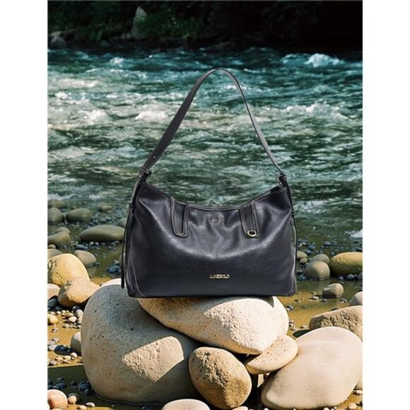 Women Tote Purses Shoulder Handbags Black - Picture 4 of 6